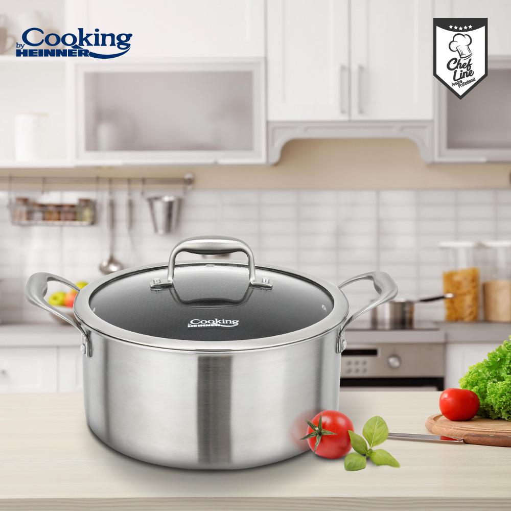 SEMIOALA CU CAPAC, 20x10 CM, 2.8 L TITANIUM3, COOKING BY - imagine 7