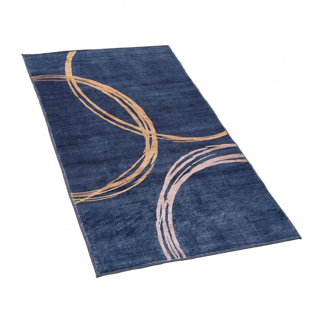 Covor printat, CIRCLE 70x140 cm, lavabil cu spate antialunecare, inaltime - imagine 4