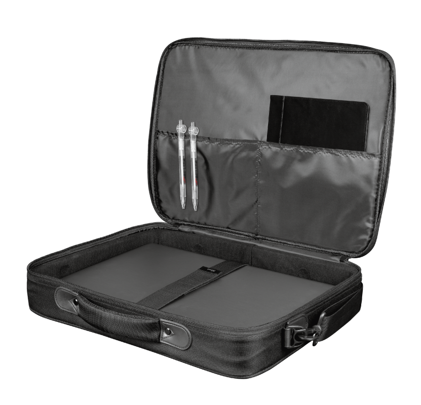 Geanta laptop Trust Atlanta, Negru, 2 ani Garantie - imagine 5