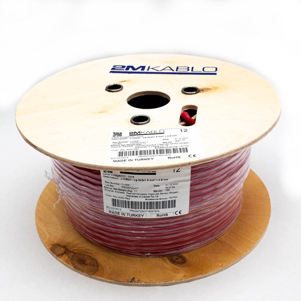 "Cablu incendiu JY(St)Y...Lg 2x2x1.5 mm² + 0.8 mmproducator 2M Kablo, - imagine 3