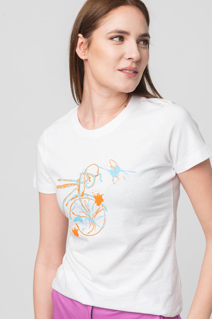 TSHIRT CASUAL F BICICLETA COLOR WHITE-L - imagine 5