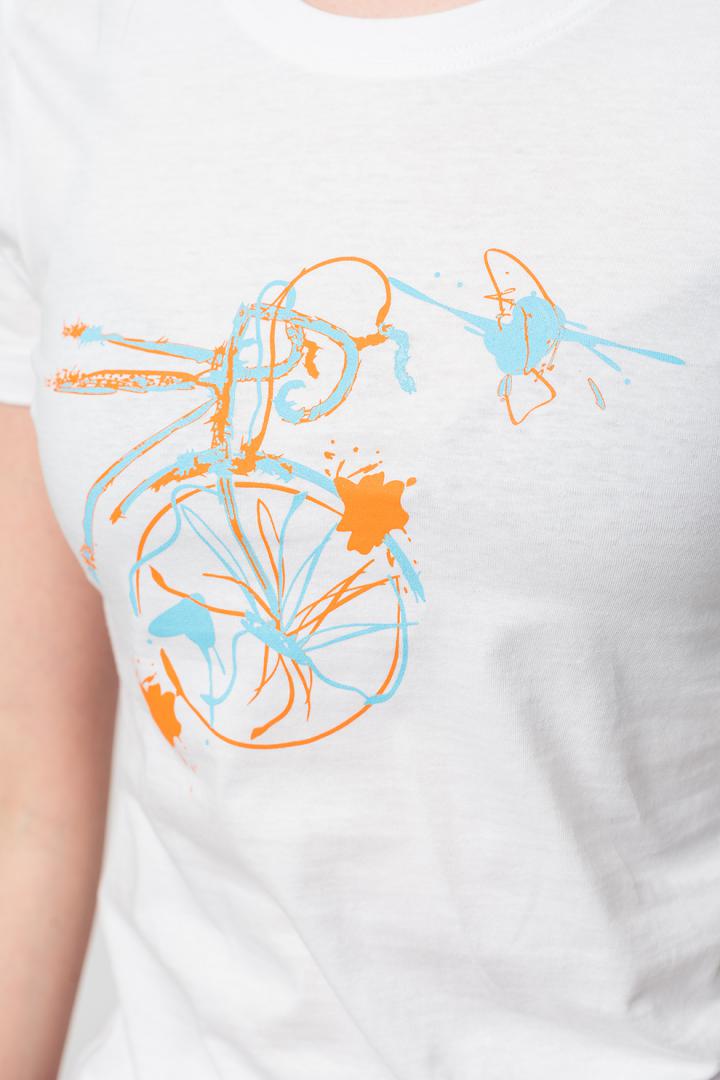 TSHIRT CASUAL F BICICLETA COLOR WHITE-L - imagine 7