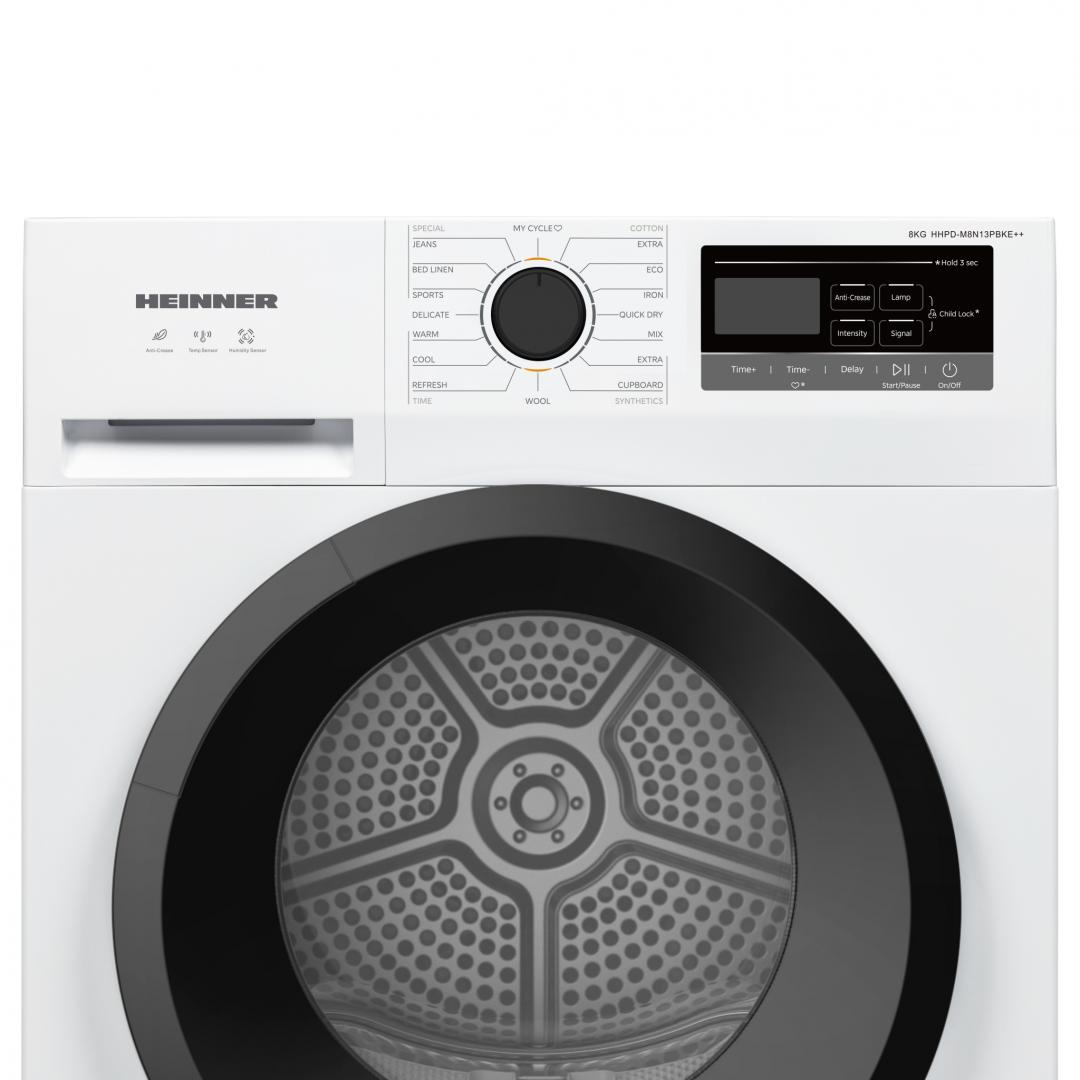 Uscator de rufe HEINNER HHPD-M8N13PBKE++, 8 kg, Clasa: E, Alb - imagine 4