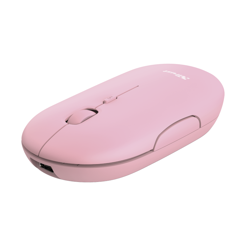 Mouse Wireless Trust Puck, 1600 dpi, Roz