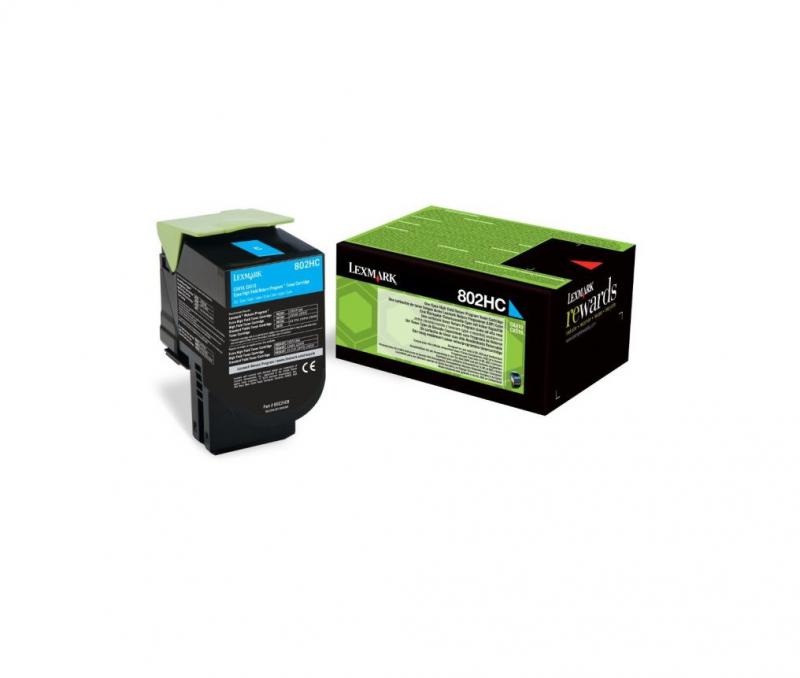 Toner LEXMARK 802HC, Cyan
