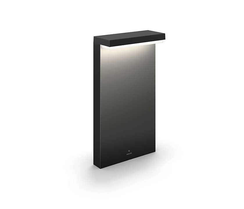 Stalp LED RGB pentru exterior Philips Hue Nyro, 13.5W (42W),