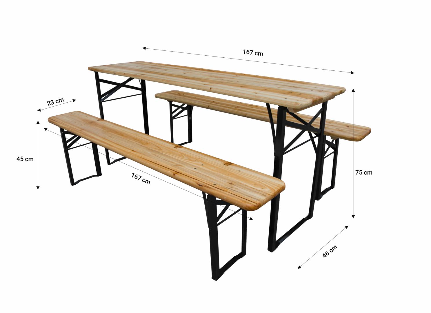 HEINNER SET LEMN 2+1 BERARIE 167*46*75CM - imagine 4