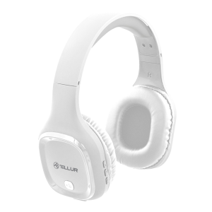 Casti Head-band Tellur Pulse, Wireless/Wired, Alb
