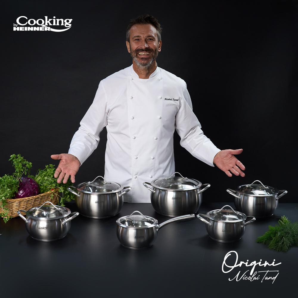 SEMIOALA INOX+CAPAC 24X13.5 CM, 6L, NICOLAI TAND, ORIGINI, COOKING BY - imagine 8