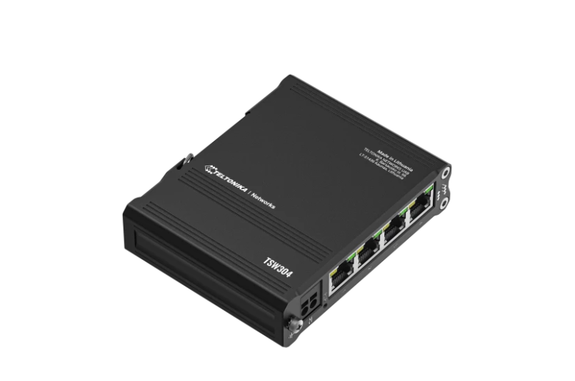 TELTONIKA 4PORT UNMANAGED DIN RAIL SWITCH TSW304, Interfata: 4 x - imagine 3
