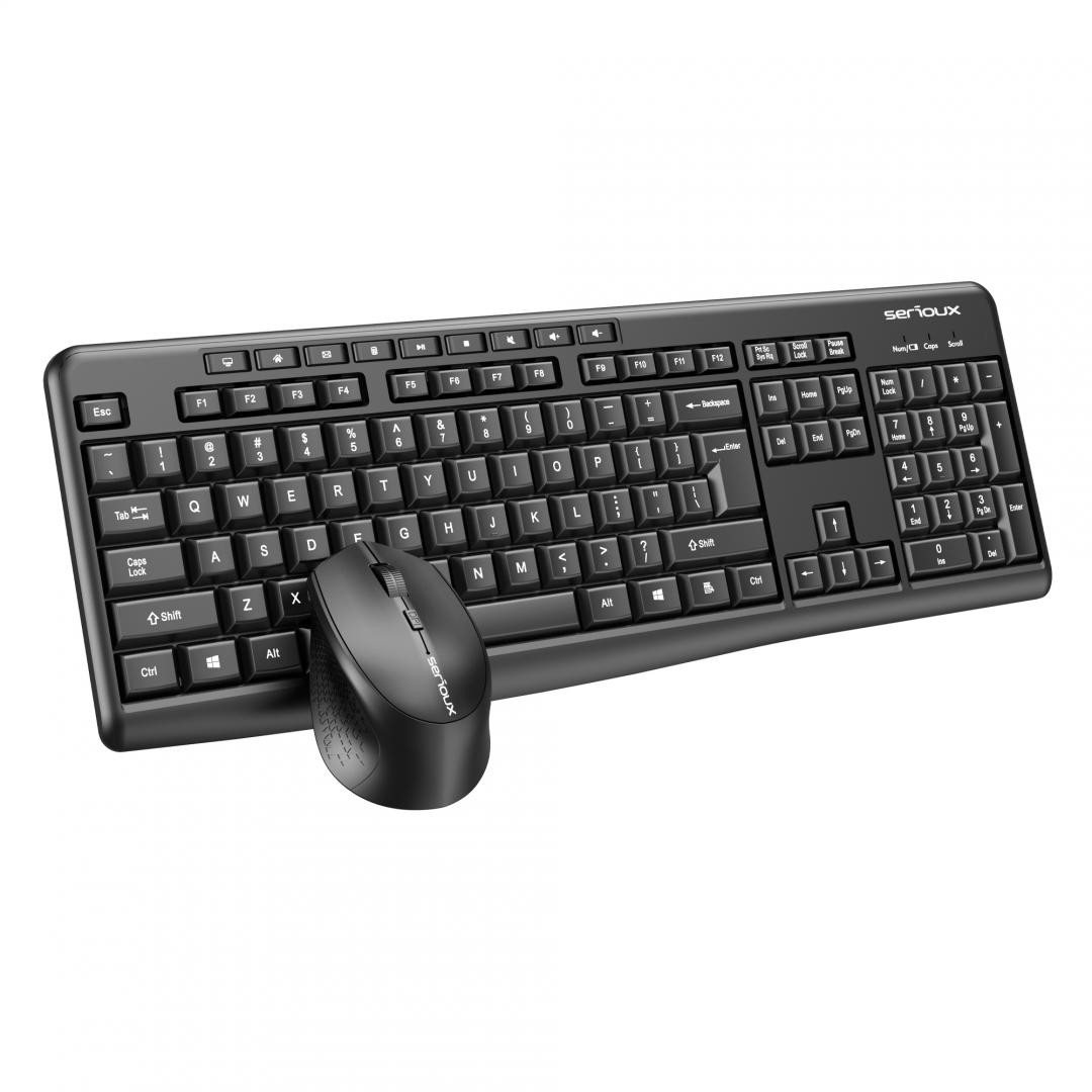 Kit tastatură și mouse wireless 2.4G Tastatură: cu rând independent - imagine 3