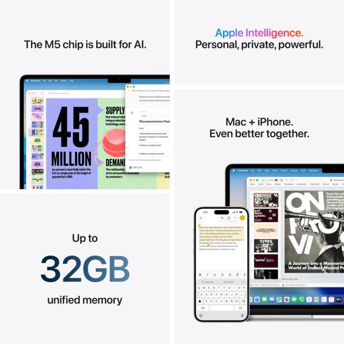MacBook Air 15.3" Retina/Apple M5 (CPU 10-core, GPU 10-core, NeuralEngine16-core)/16GB/512GB - imagine 5