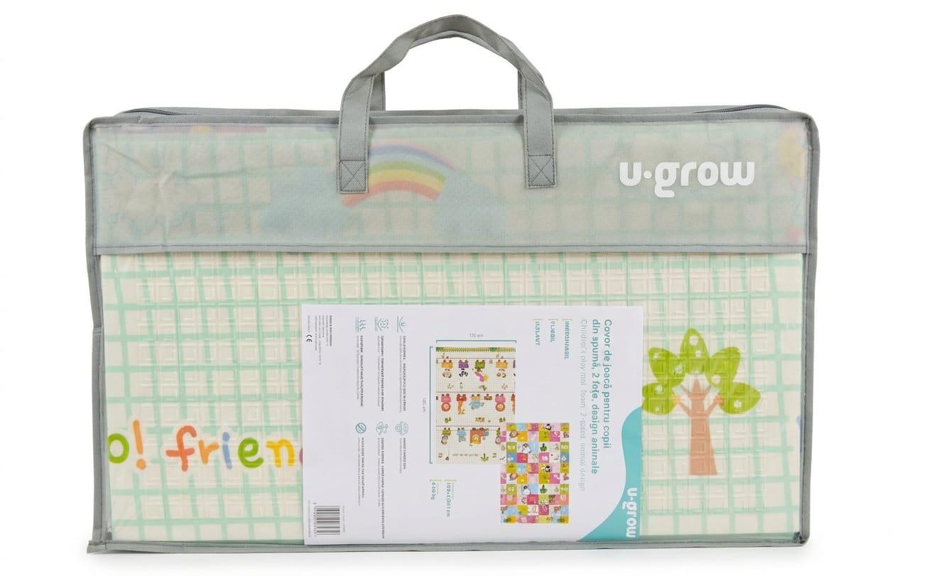 Covor de joaca pentru copii U-Grow, din spuma, pliabil, 2 - imagine 6