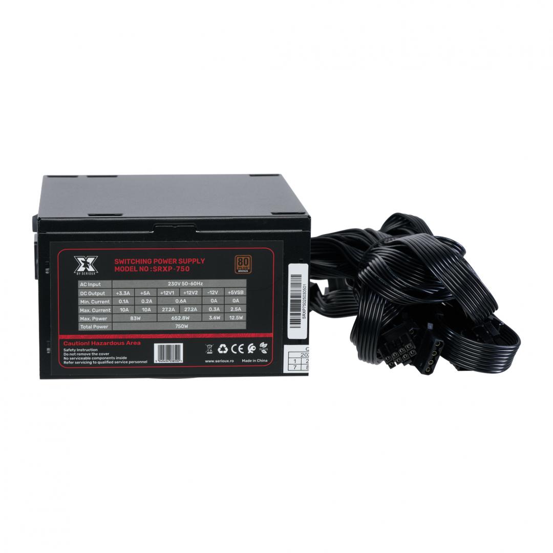 Sursa Serioux Energy 750W, 80+ BRONZE, Ventilator 12cm, ATX, material - imagine 8