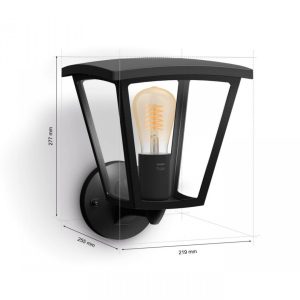 Aplica tip felinar LED pentru exterior Philips Hue Inara UP,
