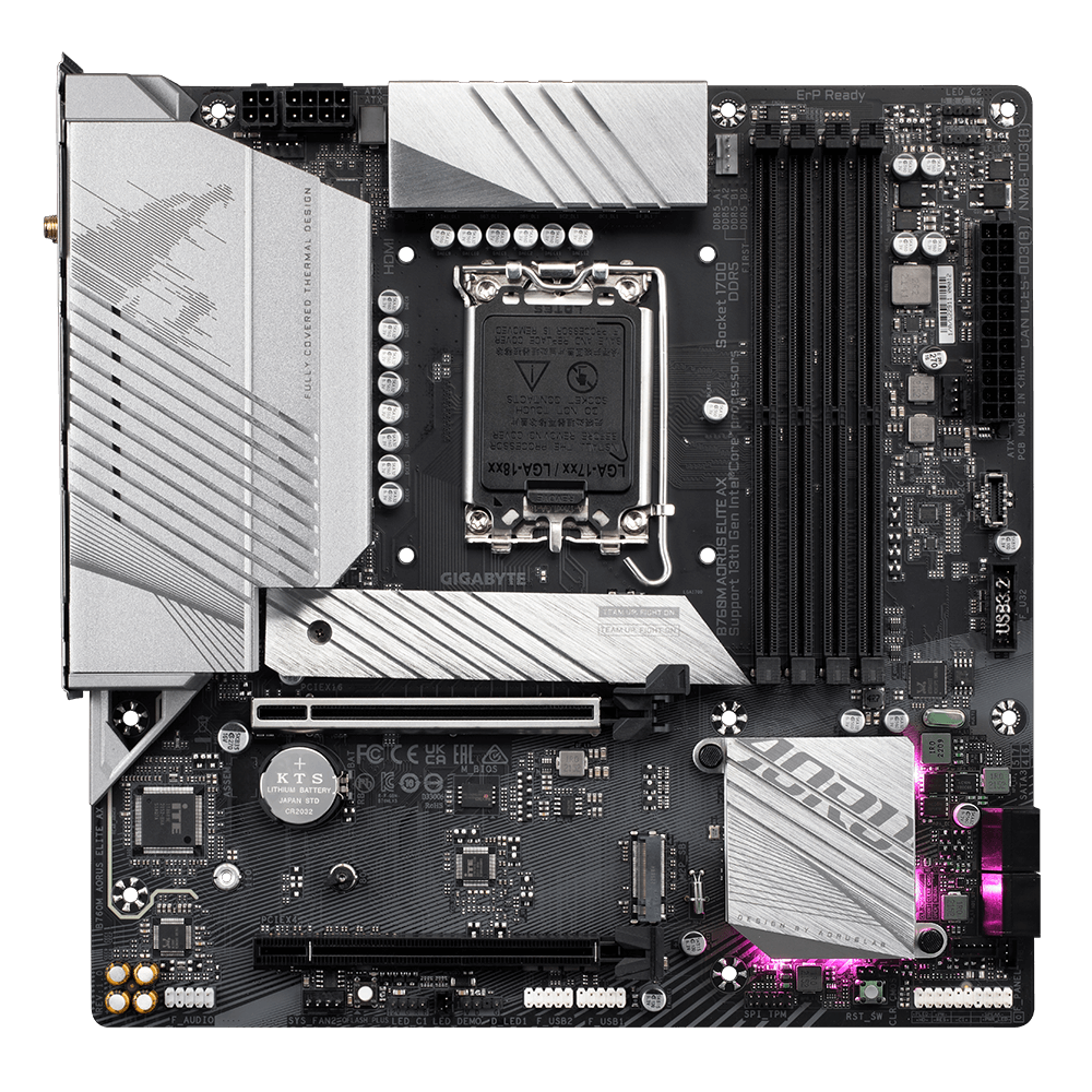 Placa de baza Gigabyte B760M AORUS ELITE AX, Socket 1700, - imagine 3