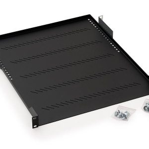 Raft fix perforat Triton 19 1U/750 capacitate incarcare 40kg, negru