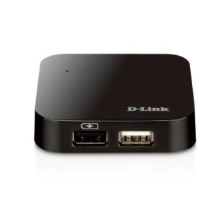 Hub USB D-Link DUB-H4, USB-A, 4 porturi, Negru