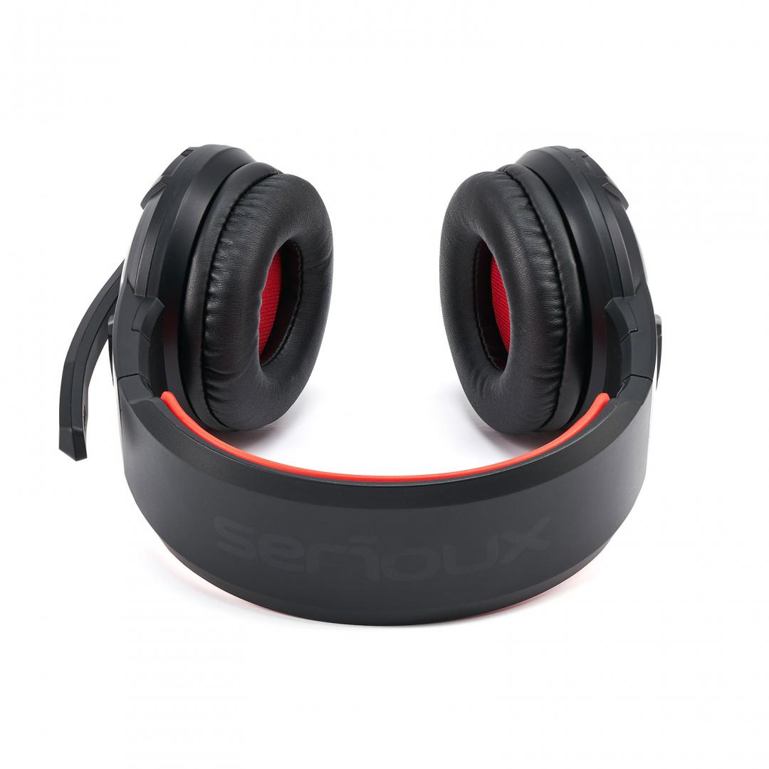 Casti cu microfon X by Serioux RUARI, Gaming, negru - imagine 5