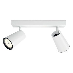 Spot LED Philips myLiving Paisley, 2xGU10, 5.5W, IP20, Metal, Alb