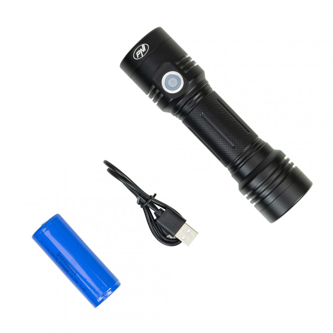 Lanterna dubla PNI Adventure F200 din aluminiu cu LED, acumulator - imagine 8