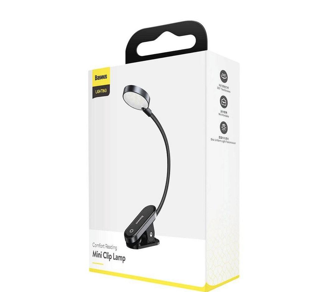 Lampa pentru citit Baseus Comfort, LED, 3 trepte intensitate luminoasa, - imagine 4