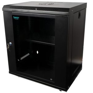 CABINET 19″ SPACER 12U 500x450mm, fixare pe perete, Flatpack (dezasamblat),