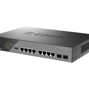 D-Link Switch DSS-200G-10MP, 8 porturi Gigabit POE, 2X SFP 1000Mbps,