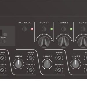 Mixer amplificator cu 6 zone de reglaj ITC TI-5006S, pentru
