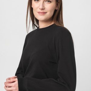 BLUZA COTON CASUAL FEMEI BLACK-L