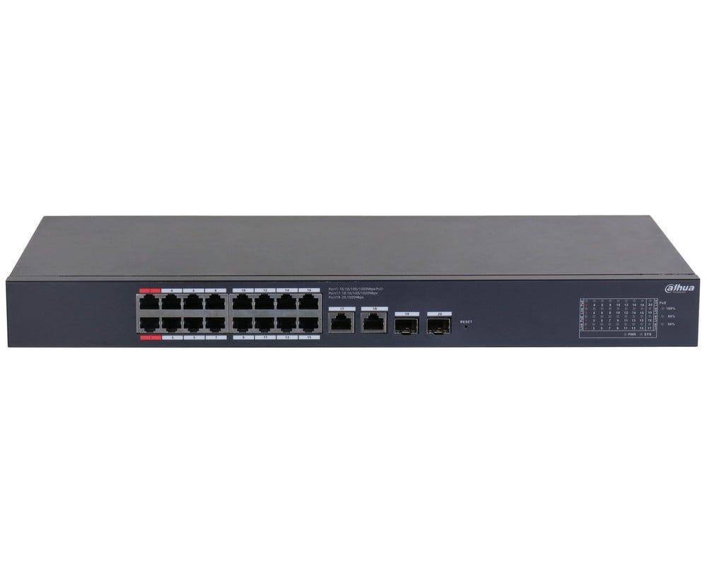 Switch Dahua 18 porturi, gigabit, 2 porturi SFP, 16 porturi - imagine 4