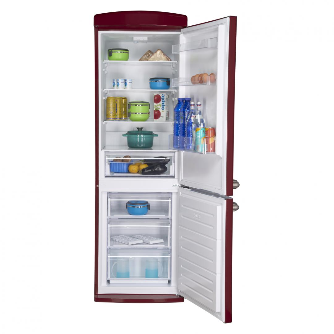 Combina frigorifica FRAM FC-VRR340BDF+, 340 l, Clasa: F, Burgundy - imagine 4
