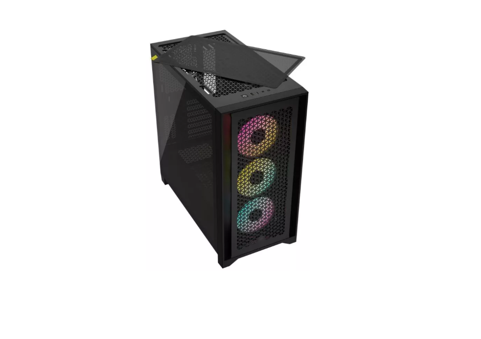 Carcasa Corsair iCUE 4000D RGB, RGB, Mid Tower, Black - imagine 3