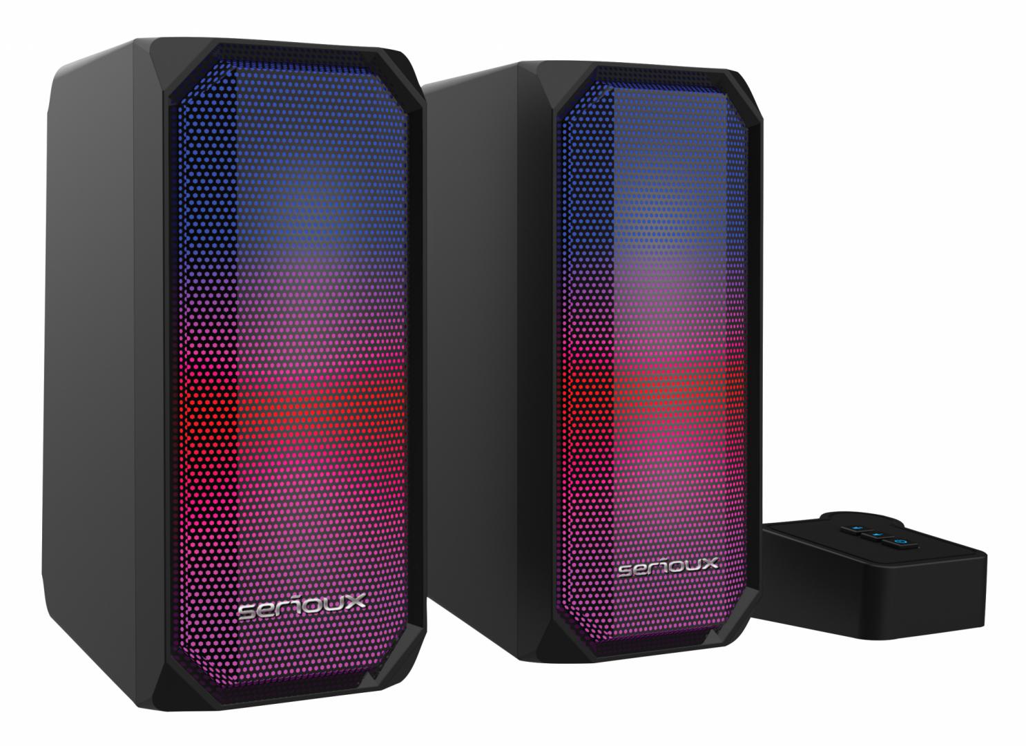Boxe gaming 2.0 Serioux Kyro RGB, Functie Dual Mode Bluetooth, - imagine 3