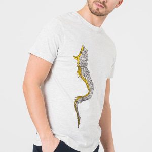 TRICOU CASUAL DRACON BARBATI LIGHT GRAY-XL