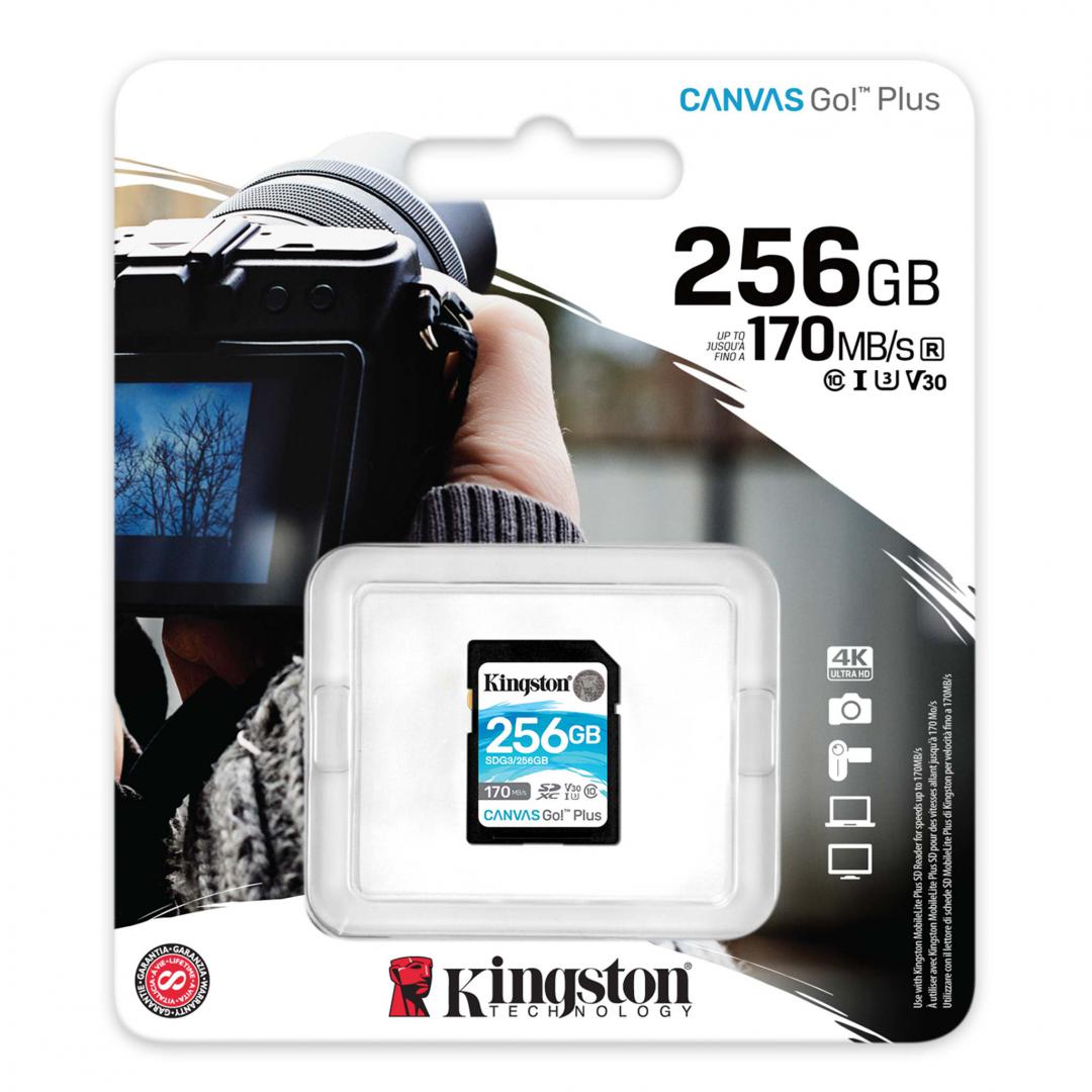 Card de Memorie SDXC Kingston Canvas GO Plus, 256GB, Class - imagine 4