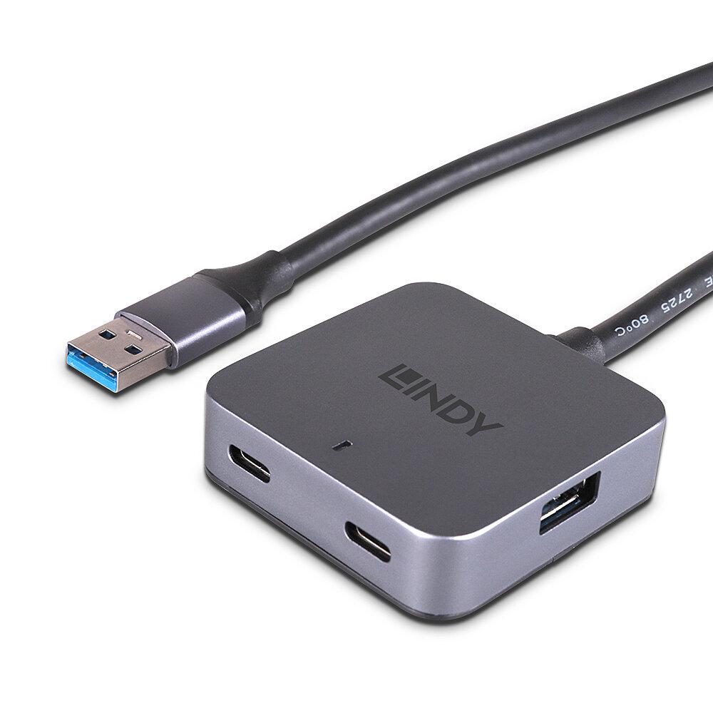 Hub USB LINDY 5m USB 3.0 Hub 4 Ports USB-A,