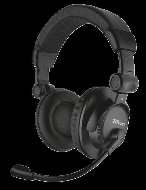 Casti Head-band Trust Como, Wired, Negru - imagine 3