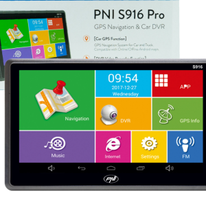 Sistem de navigatie GPS + DVR PNI S916 PRO ecran