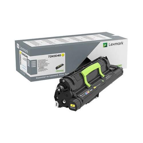 Developer Lexmark, culoare galben, 72K0D40, tehnologie laser, capacitate 300