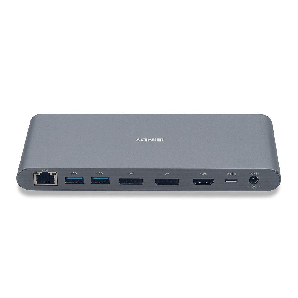 Hub USB Lindy DST-Pro 5K XT, USB-C, 14 porturi, HDMI, - imagine 3