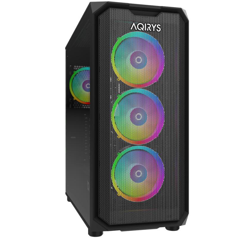 Carcasa AQIRYS Wezen PRO, RGB, Mid Tower, Black - imagine 6