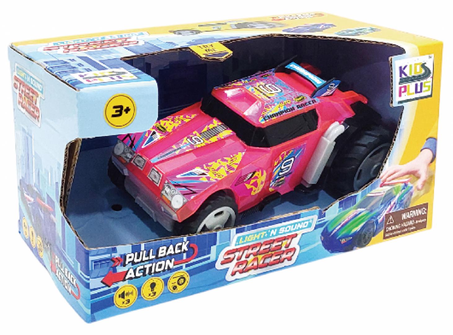MASINUTA CU LUMINI, SUNETE SI SISTEM PULLBACK RACER, SCARA 1/24, - imagine 3