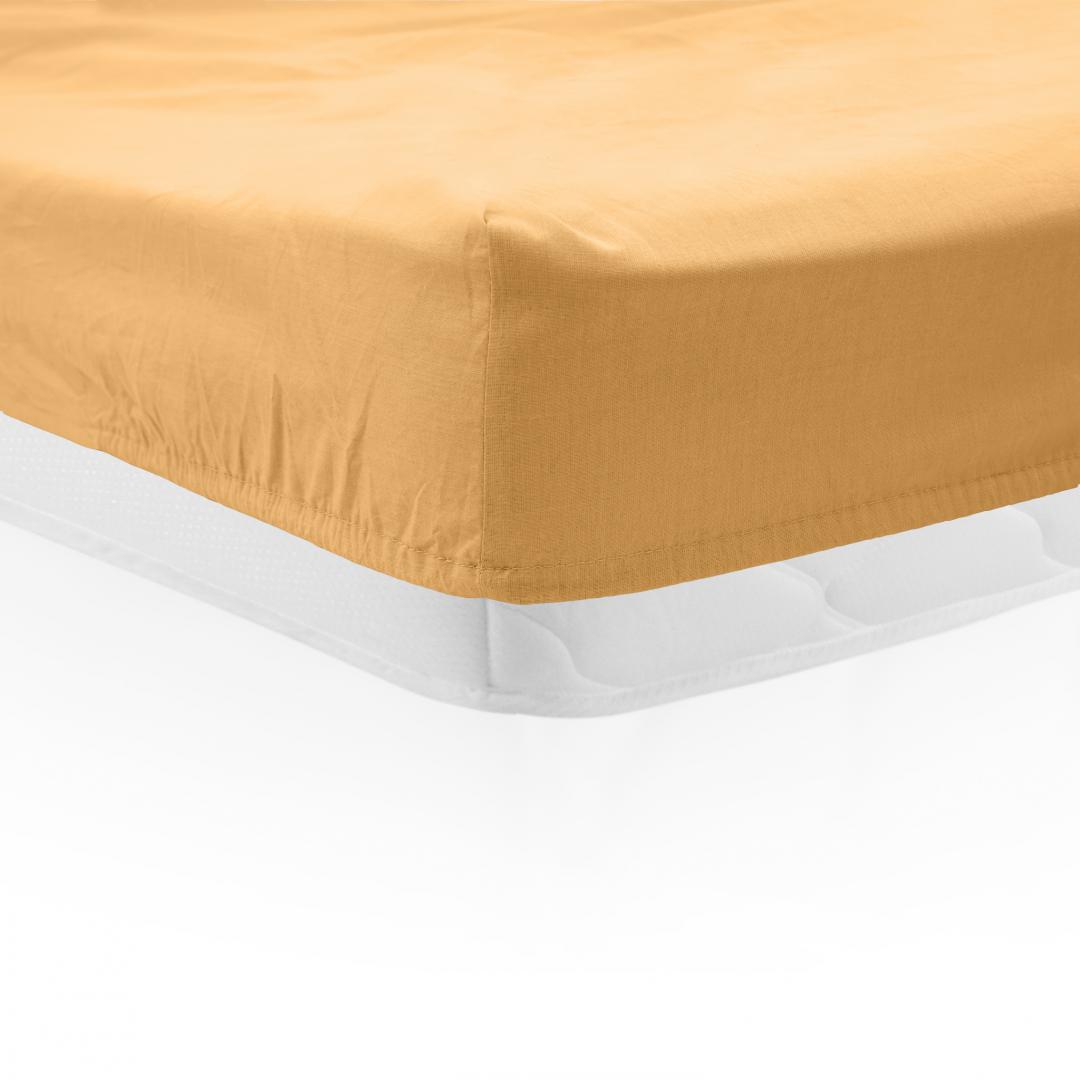 CEARCEAF PAT CU ELASTIC 160X200 CM GALBEN PAL - imagine 3