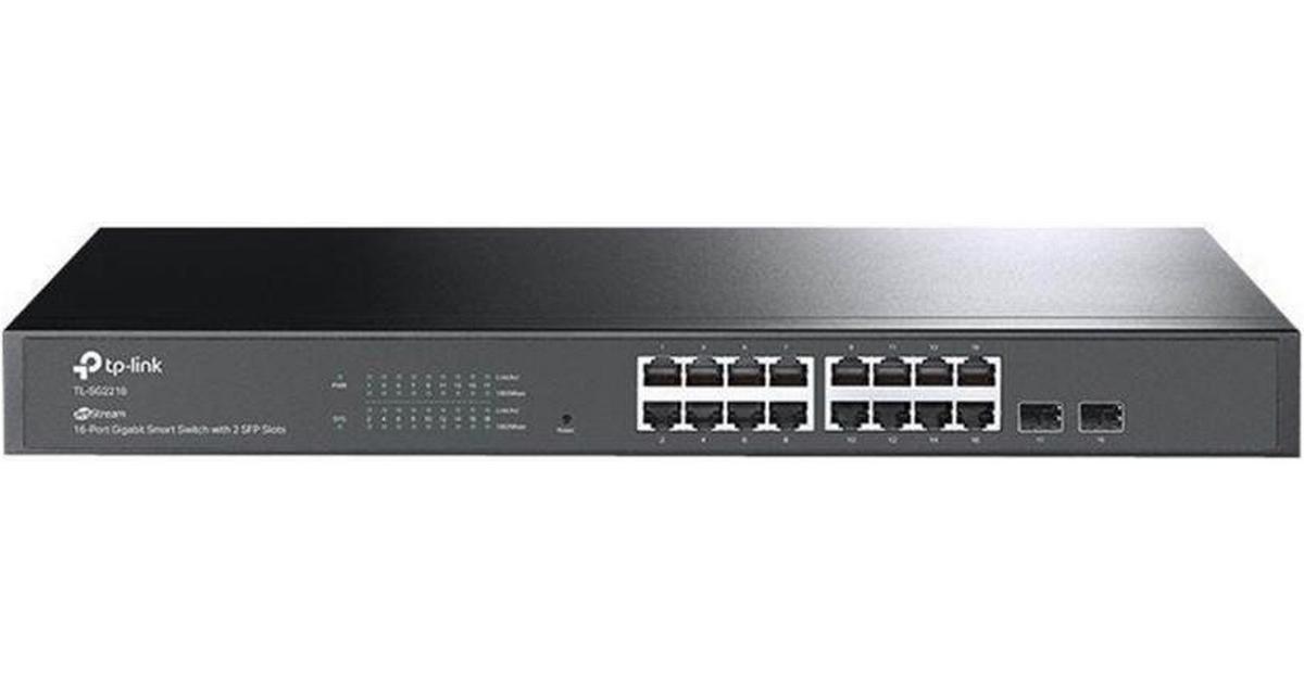"JetStream™ 16-Port Gigabit Smart Switch with 2 Gigabit SFP Slots