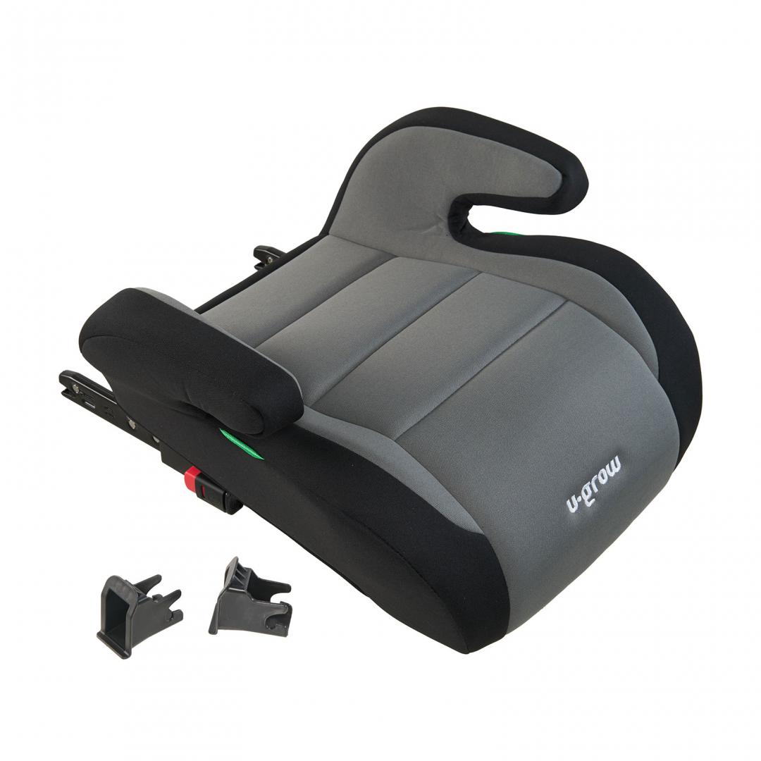 Inaltator auto 125-150, omologare R129 cu isofix , negru/gri, U-Grow - imagine 4