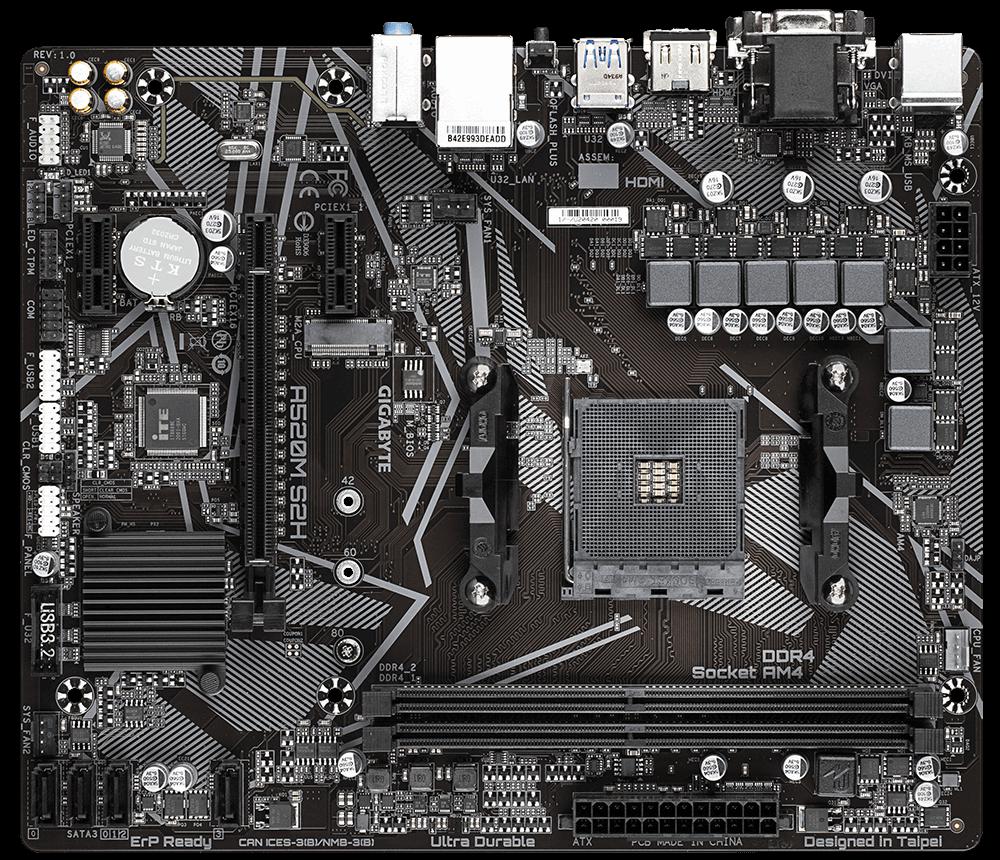 Placa de baza Gigabyte A520M S2H, Socket AM4, DDR4, Micro-ATX - imagine 3