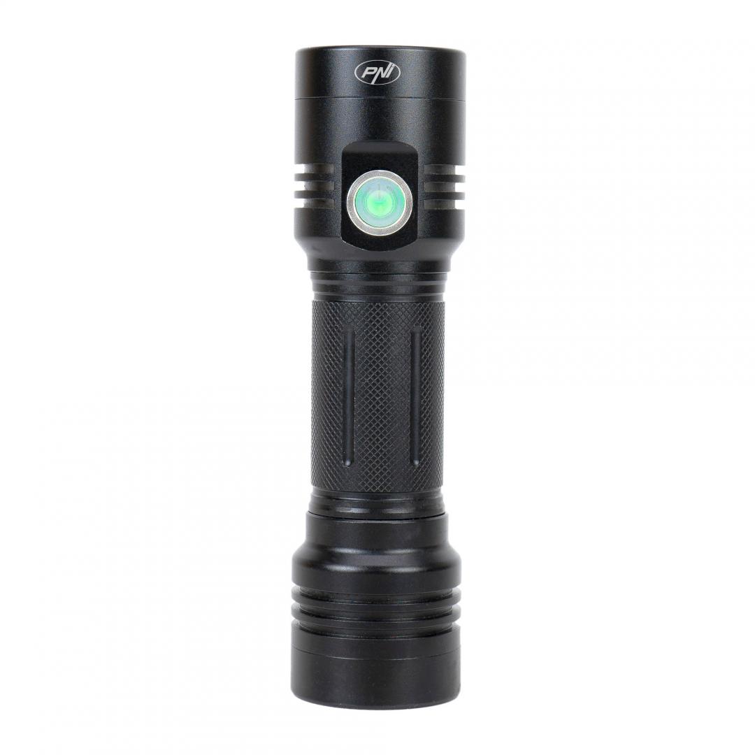 Lanterna dubla PNI Adventure F200 din aluminiu cu LED, acumulator - imagine 4
