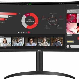Monitor Consumer LG 34WR55QC-B.AEU, 34", 3440 x 1440 pixeli, Black,