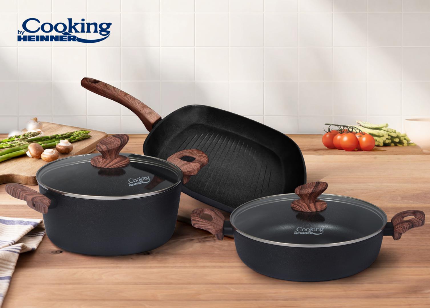 SET GATIT 5 PIESE ALUMINIU FORJAT, MALTA, COOKING BY HEINNER - imagine 3